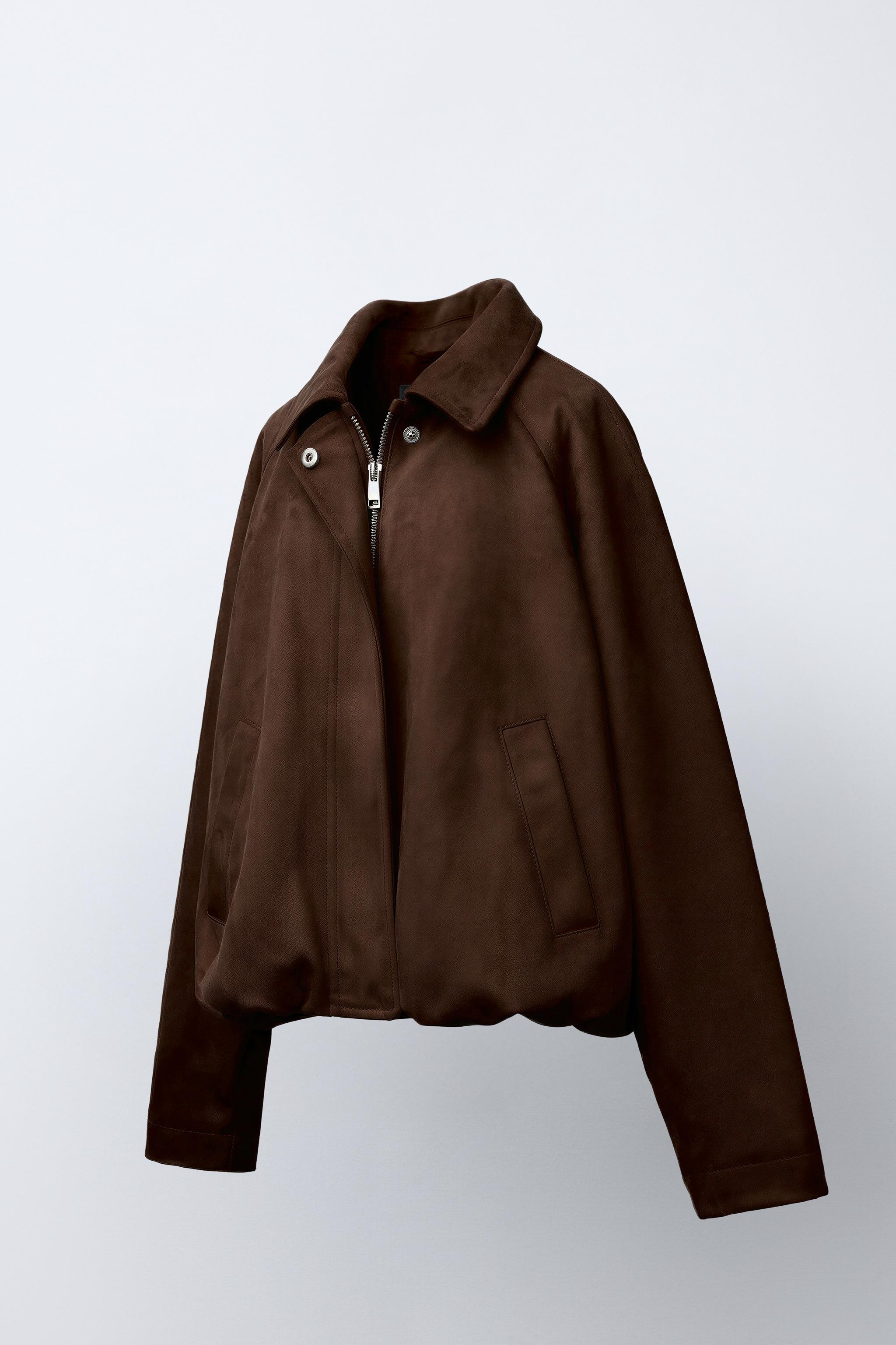 FAUX SUEDE BOMBER JACKET